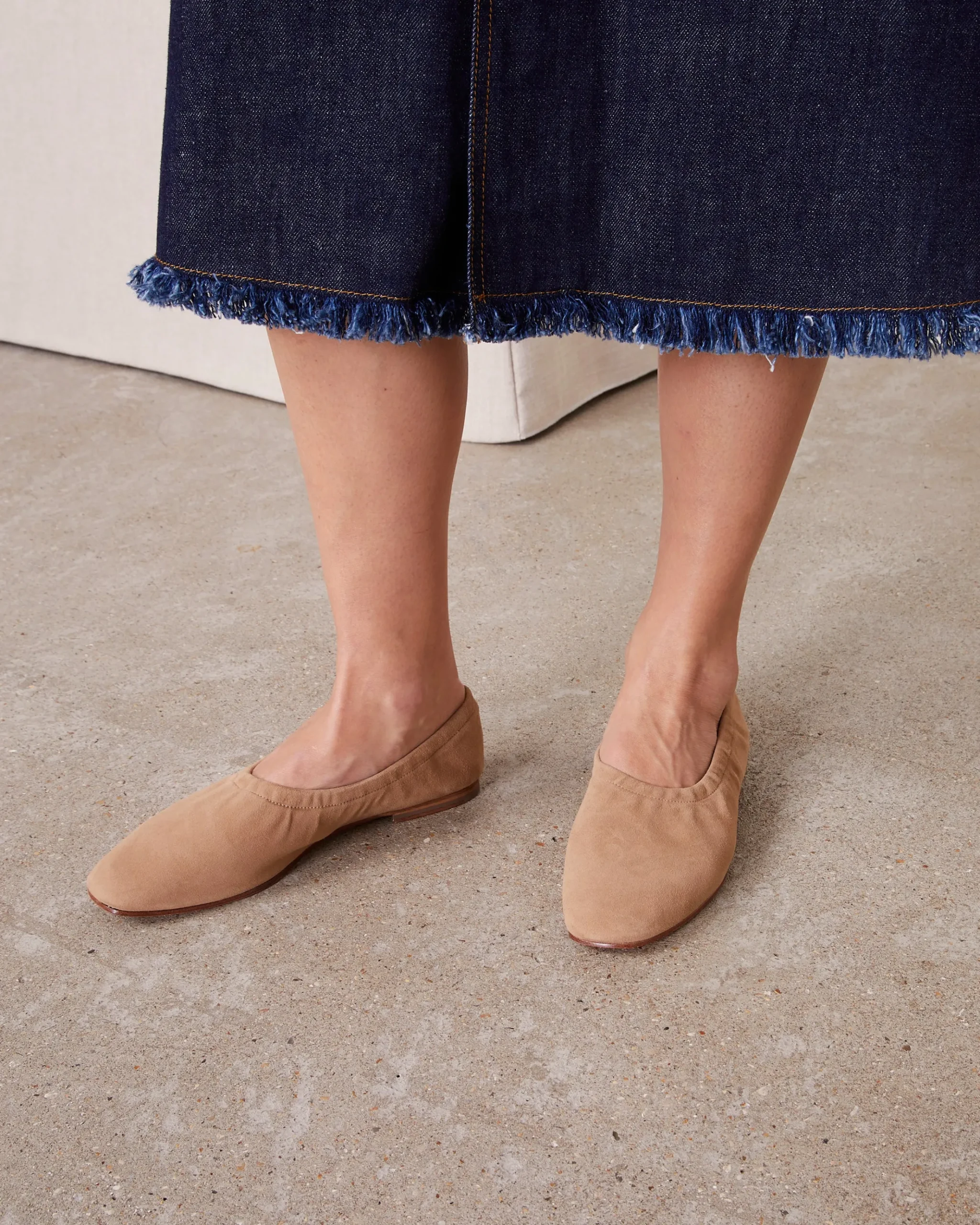 Dorleac goat suede ballerine 100% goat suede