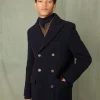 Double breasted coat feltro wool
