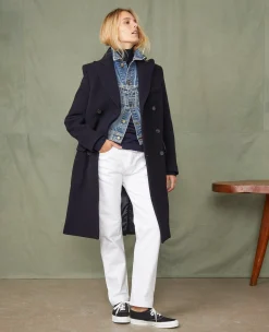 Double breasted coat feltro wool