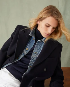 Double breasted coat feltro wool