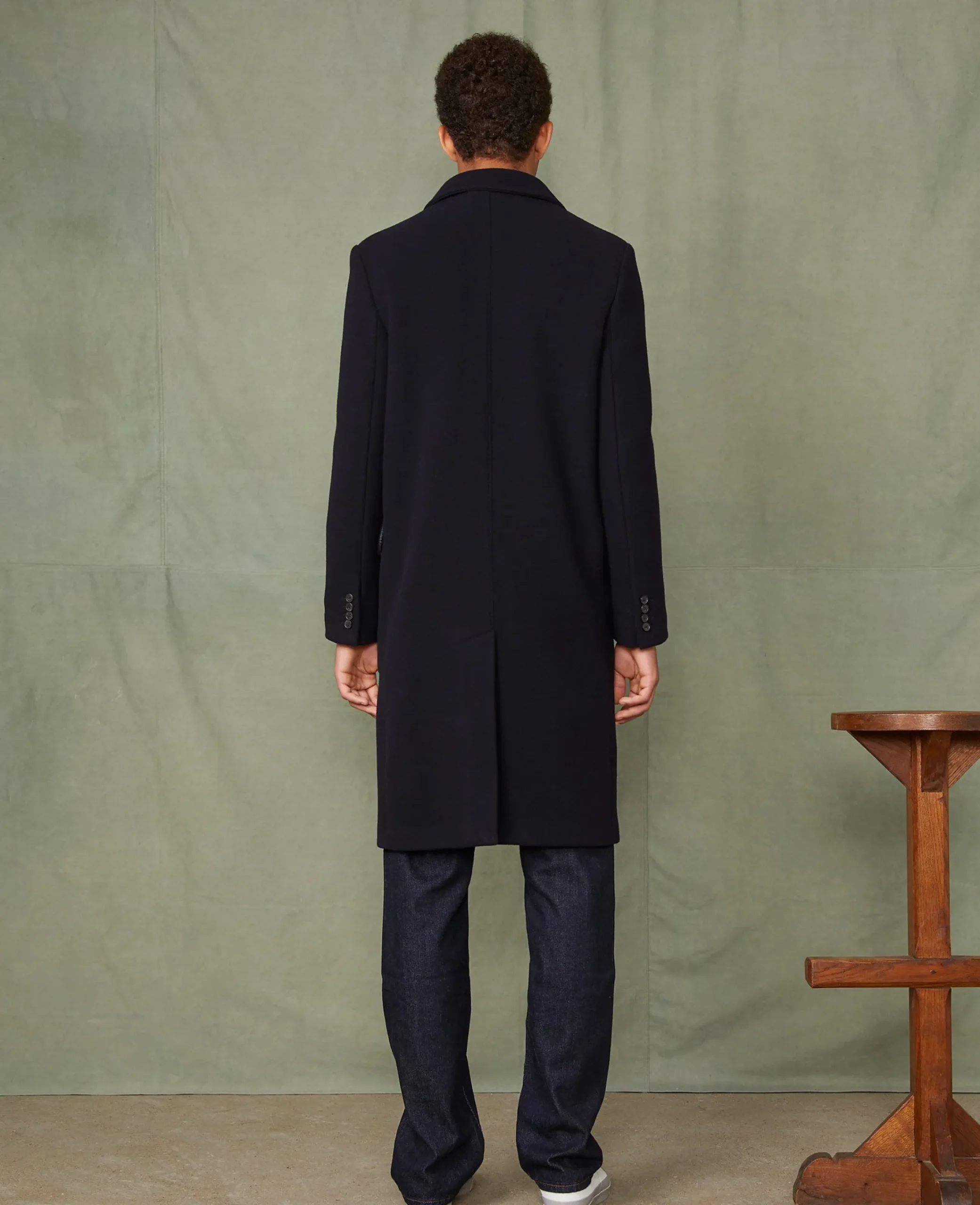 Double breasted coat feltro wool