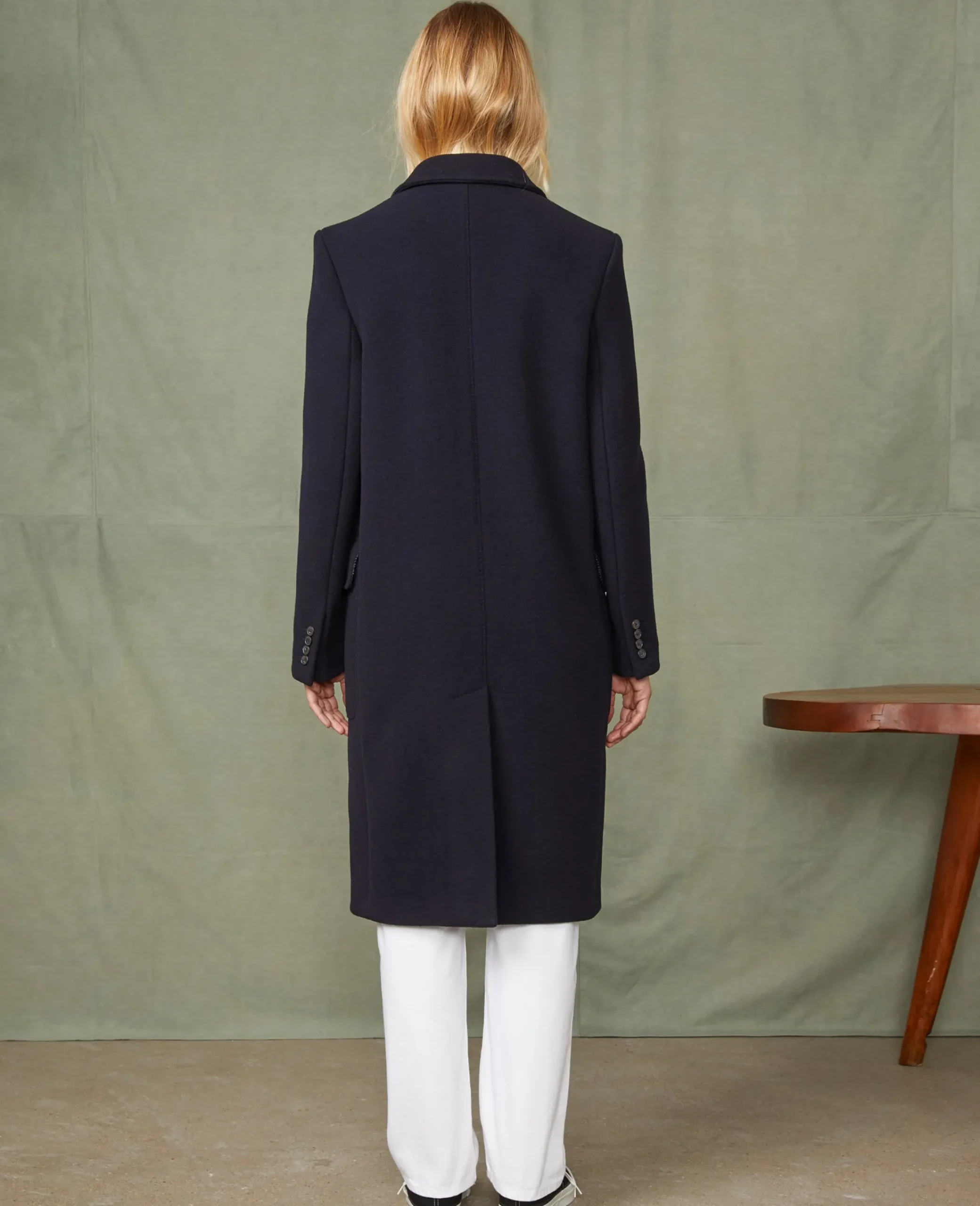 Double breasted coat feltro wool