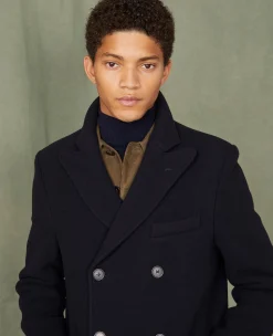 Double breasted coat feltro wool