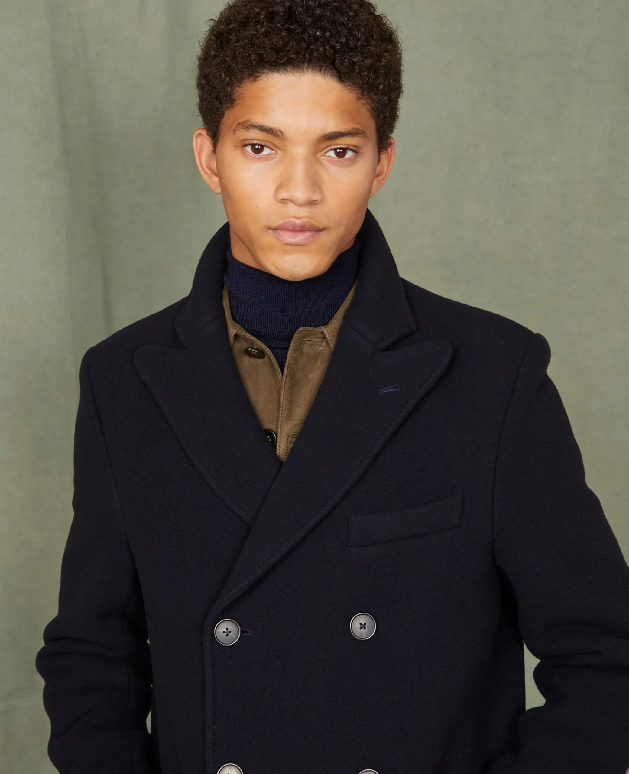 Double breasted coat feltro wool