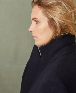Double breasted coat feltro wool