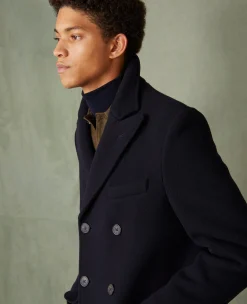 Double breasted coat feltro wool