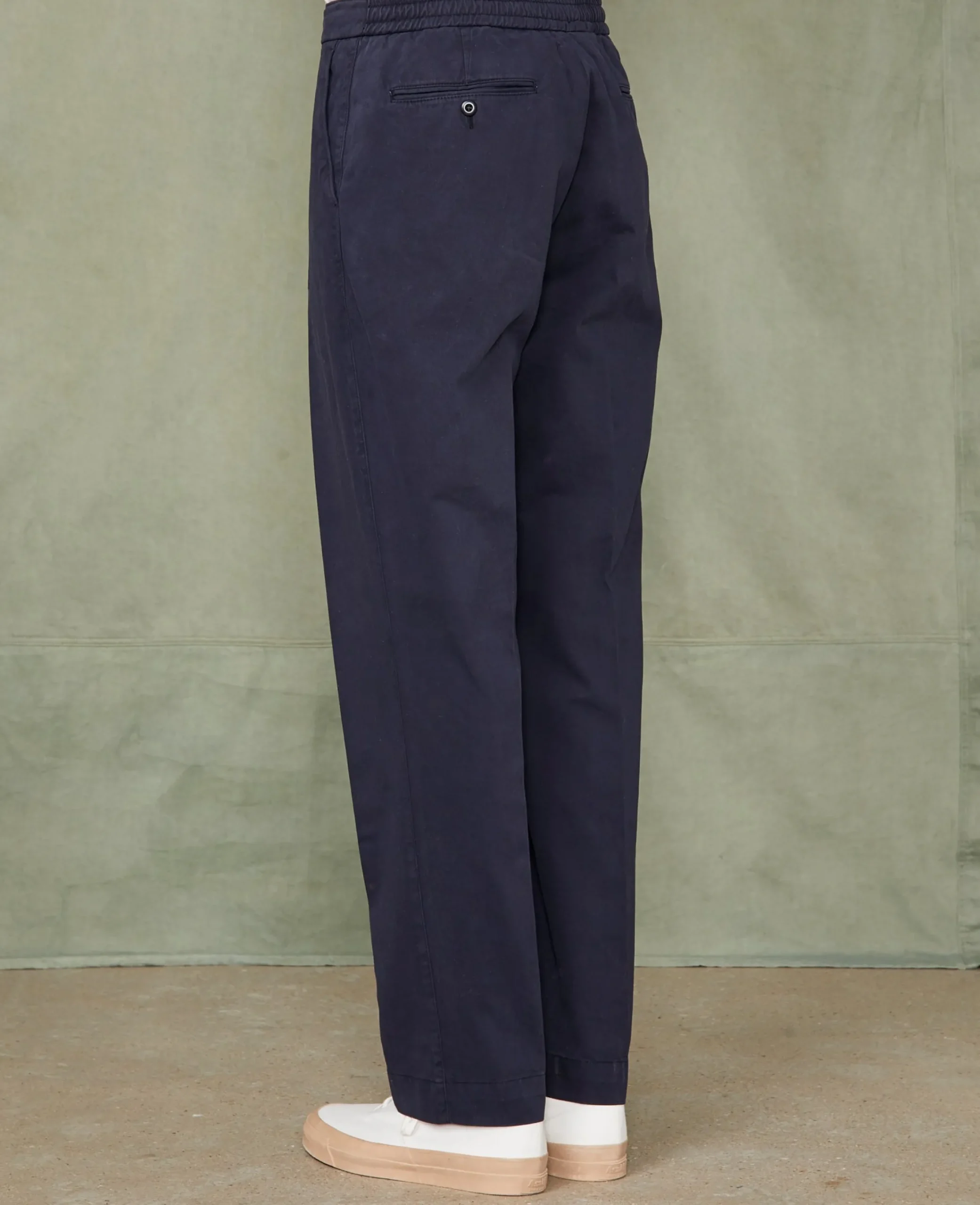 Drawstring chino italian organic cotton