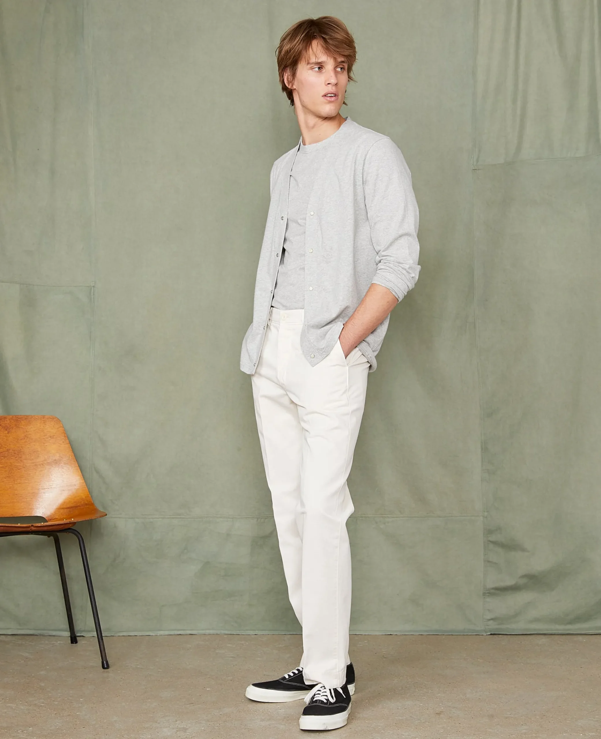 Jersey cardigan organic cotton jersey