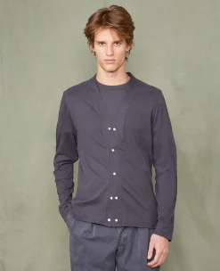 Jersey cardigan organic cotton jersey