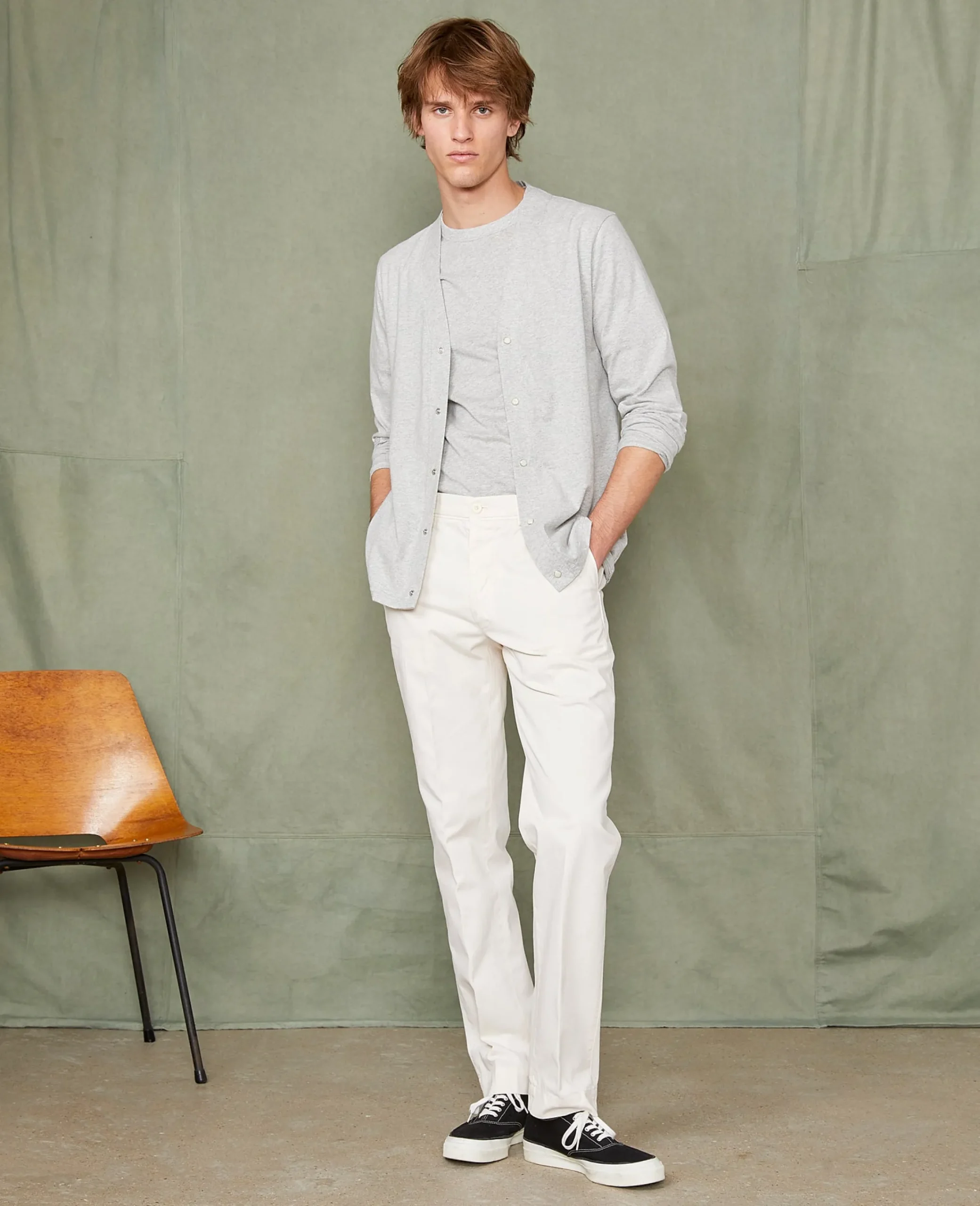 Jersey cardigan organic cotton jersey