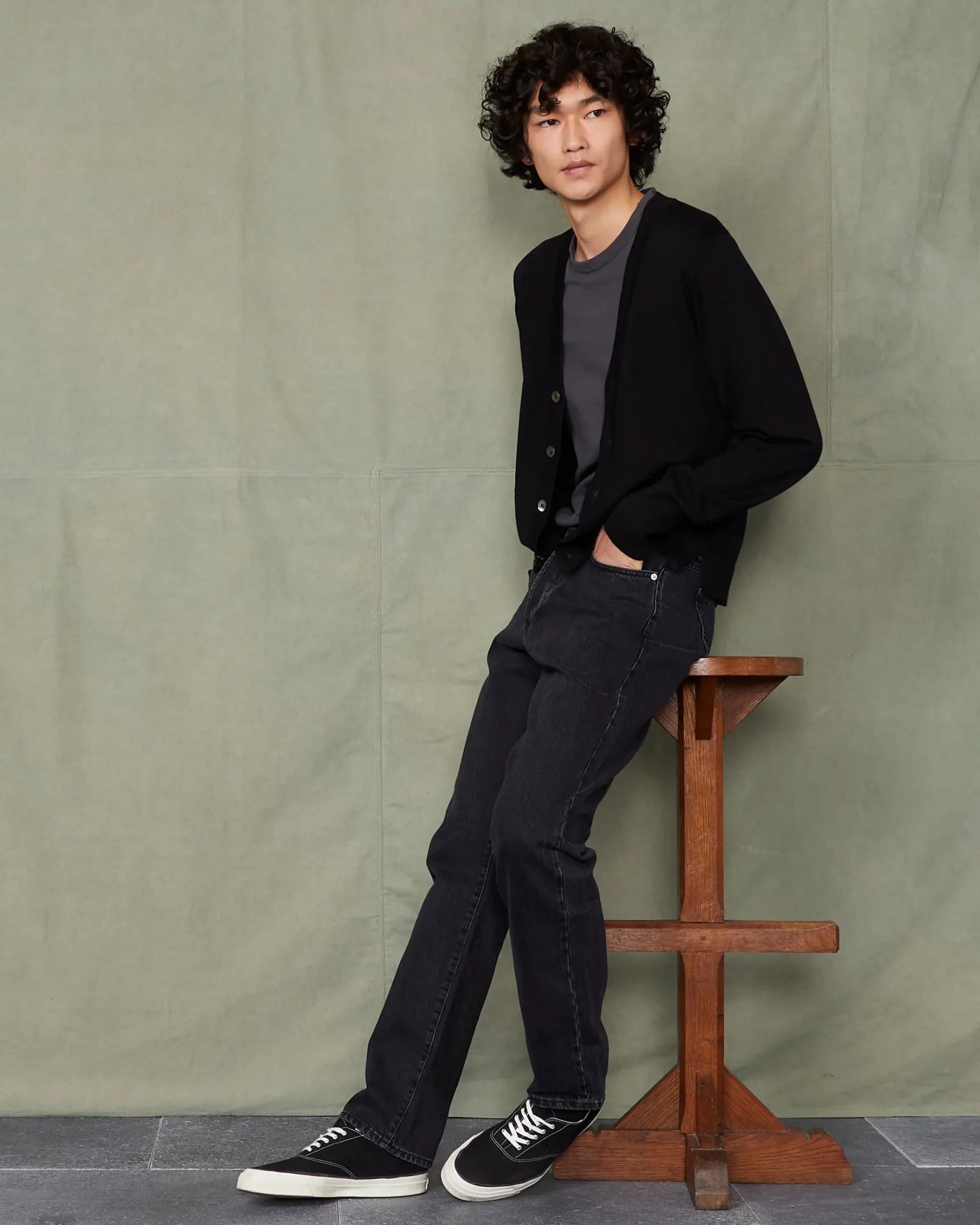 Knitted cardigan italian merino wool