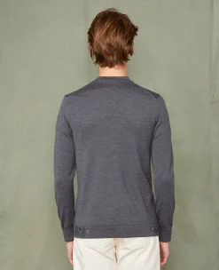 Knitted cardigan italian merino wool