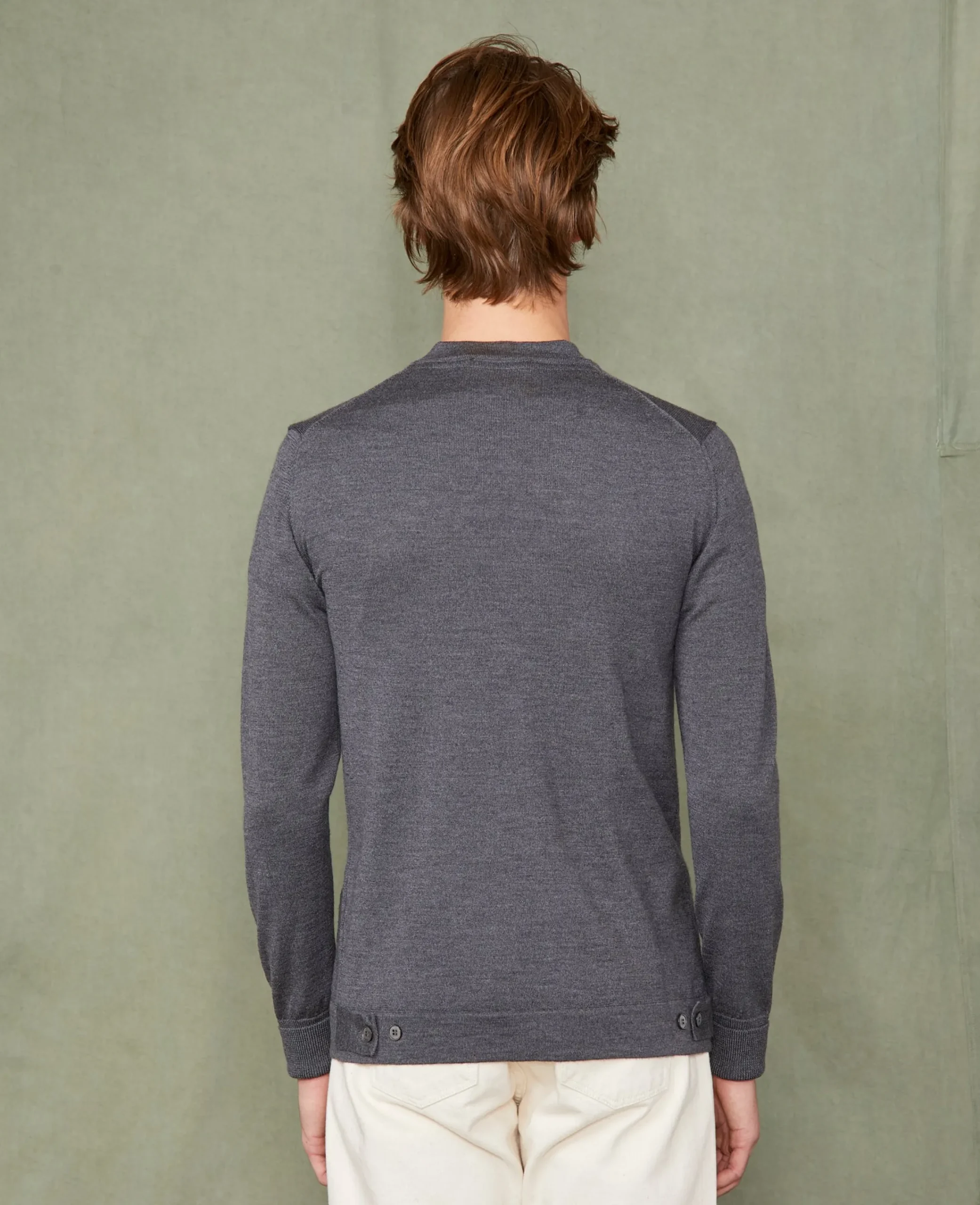 Knitted cardigan italian merino wool