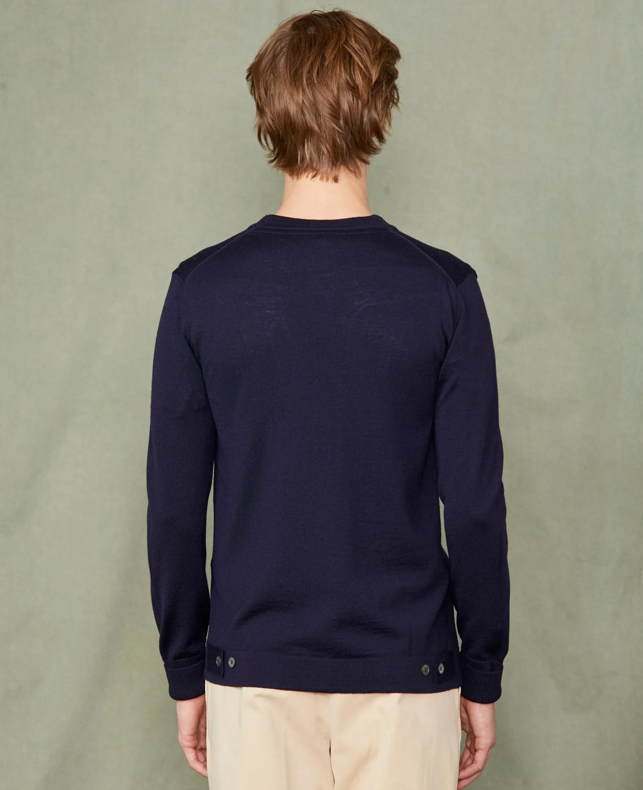 Knitted cardigan italian merino wool