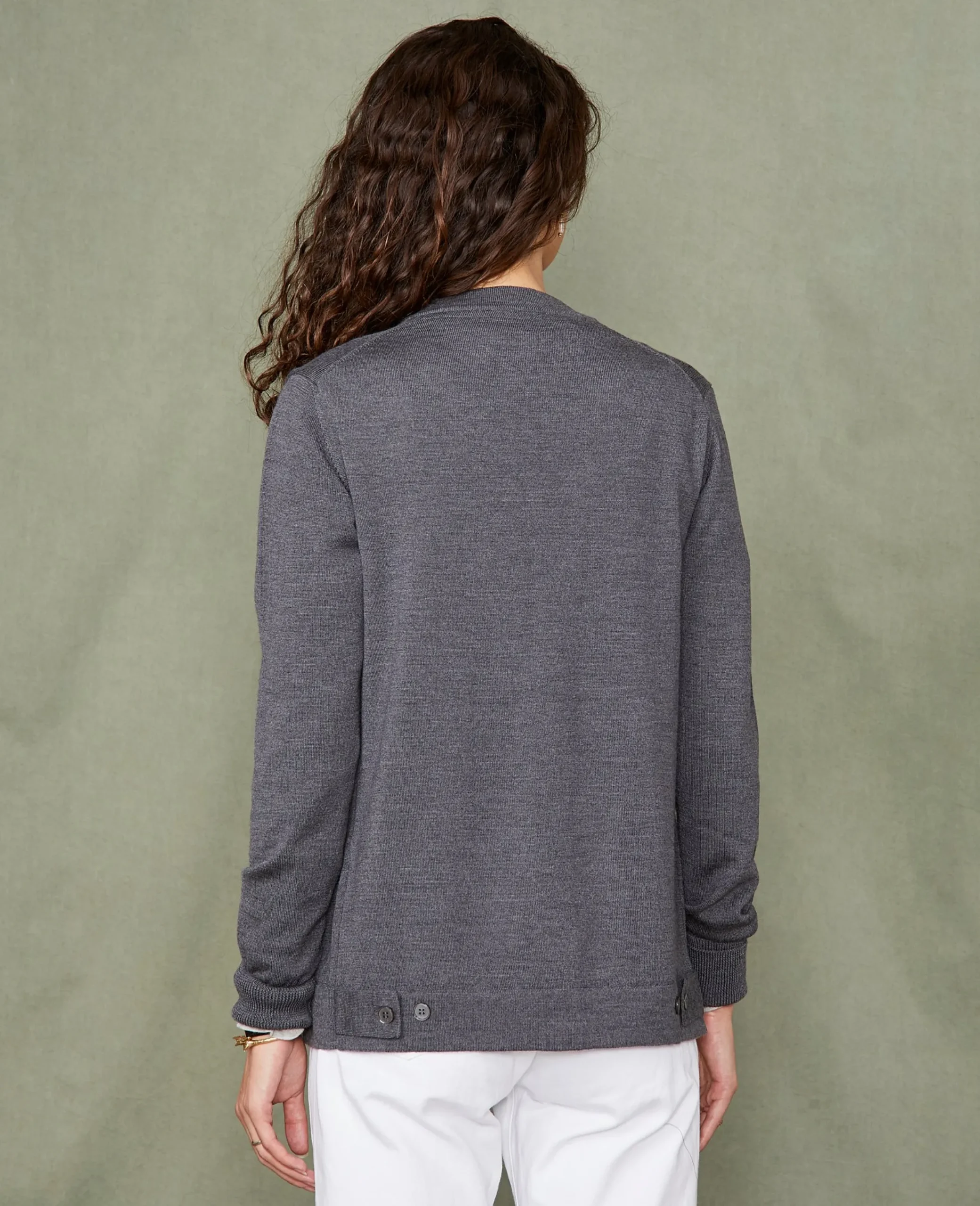 Knitted cardigan italian merino wool