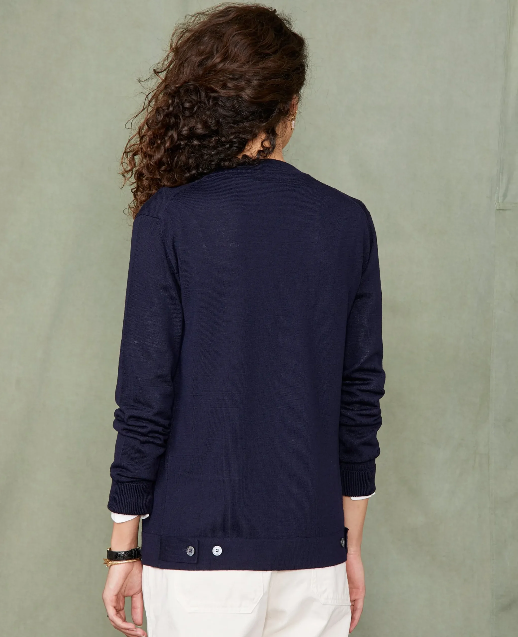 Knitted cardigan italian merino wool
