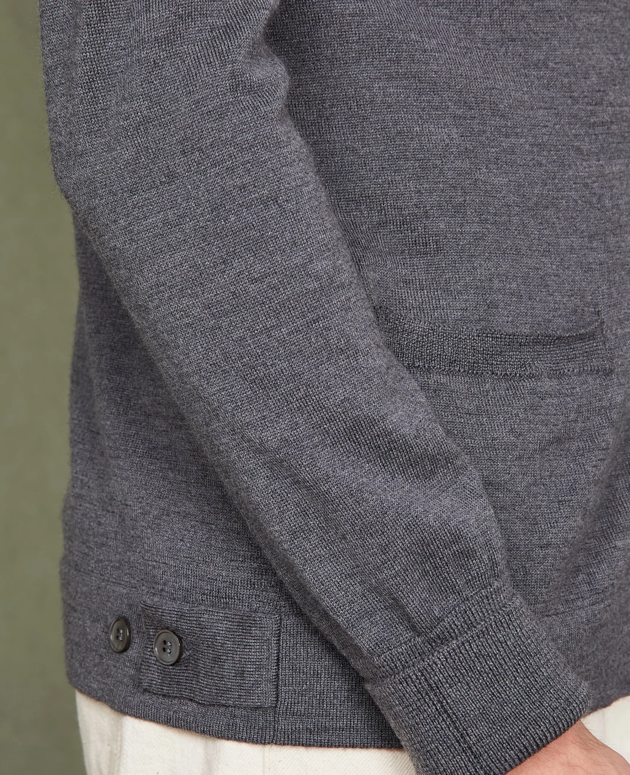 Knitted cardigan italian merino wool