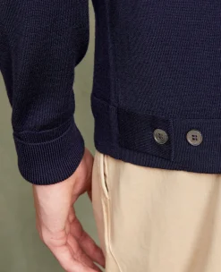 Knitted cardigan italian merino wool