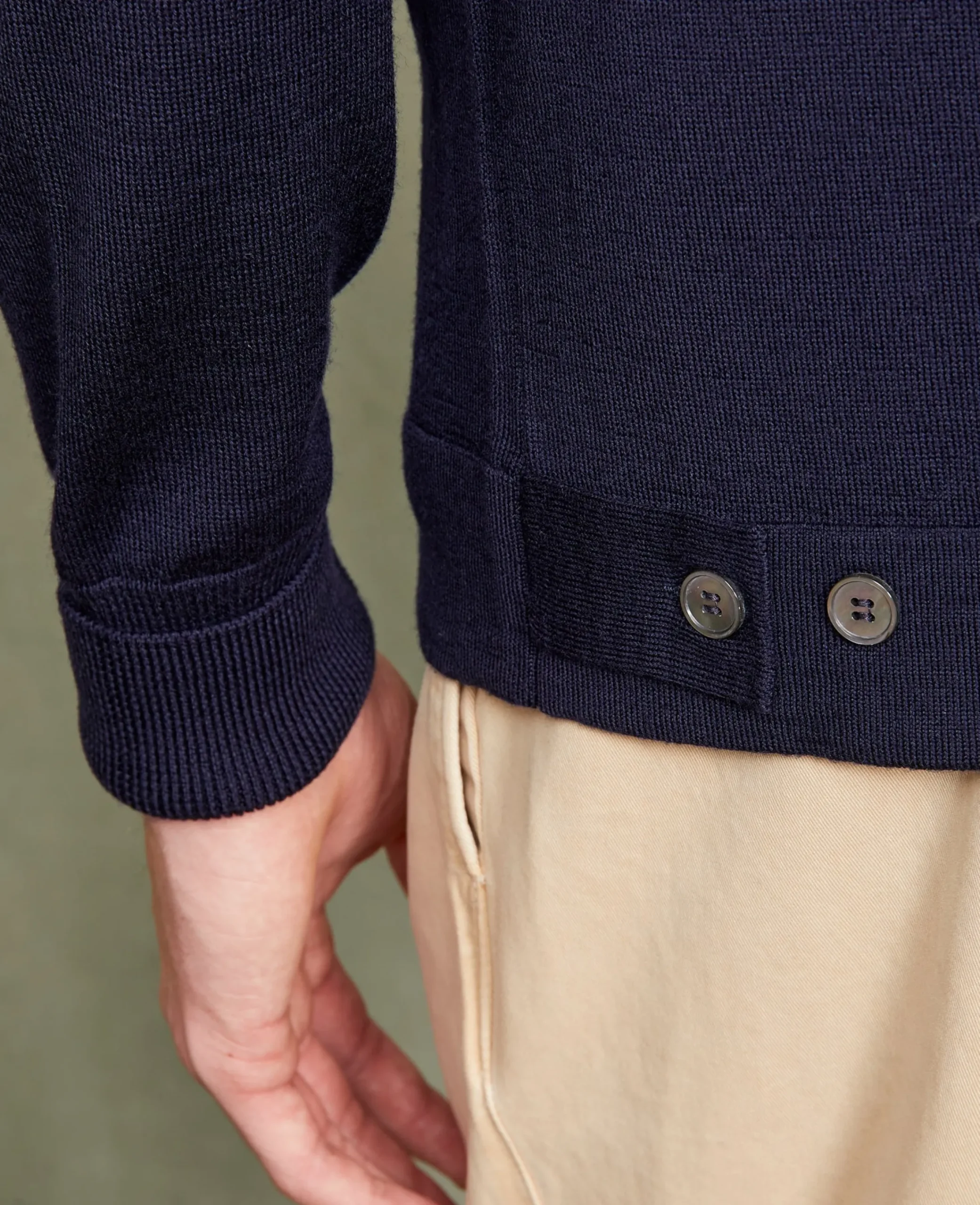 Knitted cardigan italian merino wool