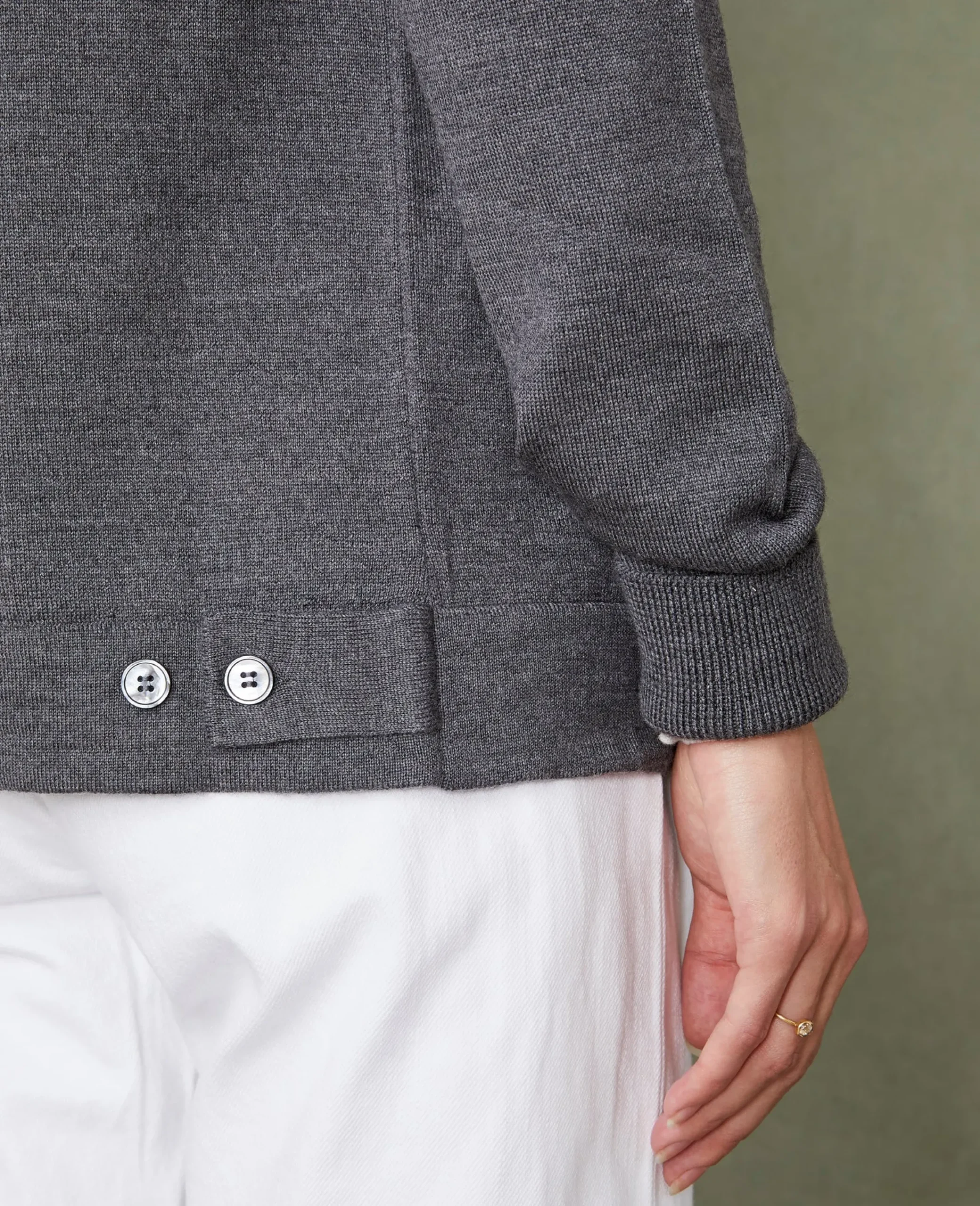Knitted cardigan italian merino wool