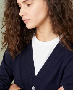 Knitted cardigan italian merino wool