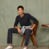 Long sleeve tee-shirt organic cotton jersey
