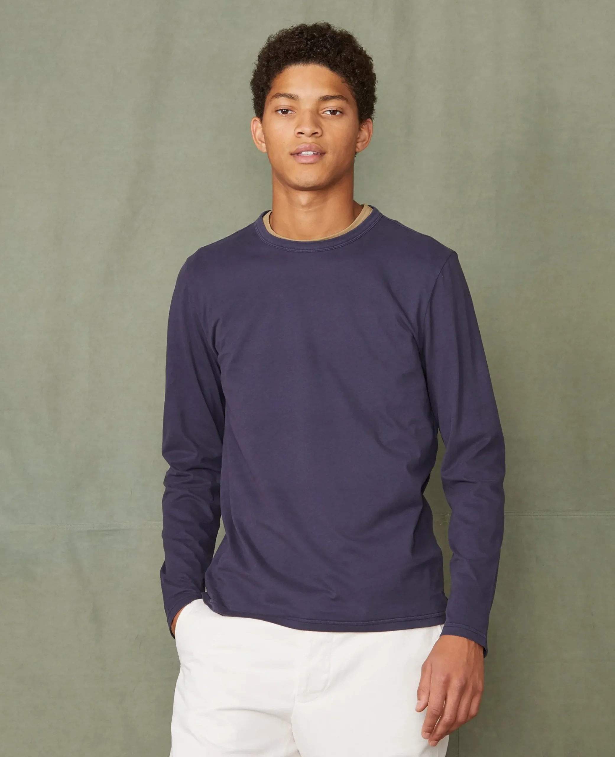 Long sleeve tee-shirt organic cotton jersey