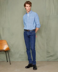 New button down shirt japanese cotton chambray