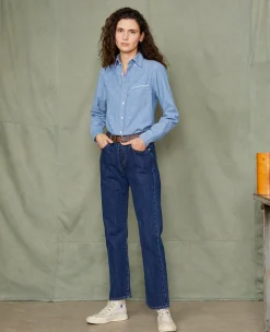 New button down shirt japanese cotton chambray