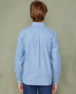 New button down shirt japanese cotton chambray