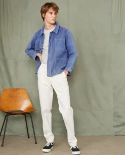 Plain front chino italian organic cotton