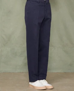 Plain front chino italian organic cotton