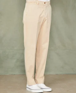 Plain front chino italian organic cotton