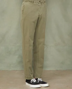 Plain front chino italian organic cotton