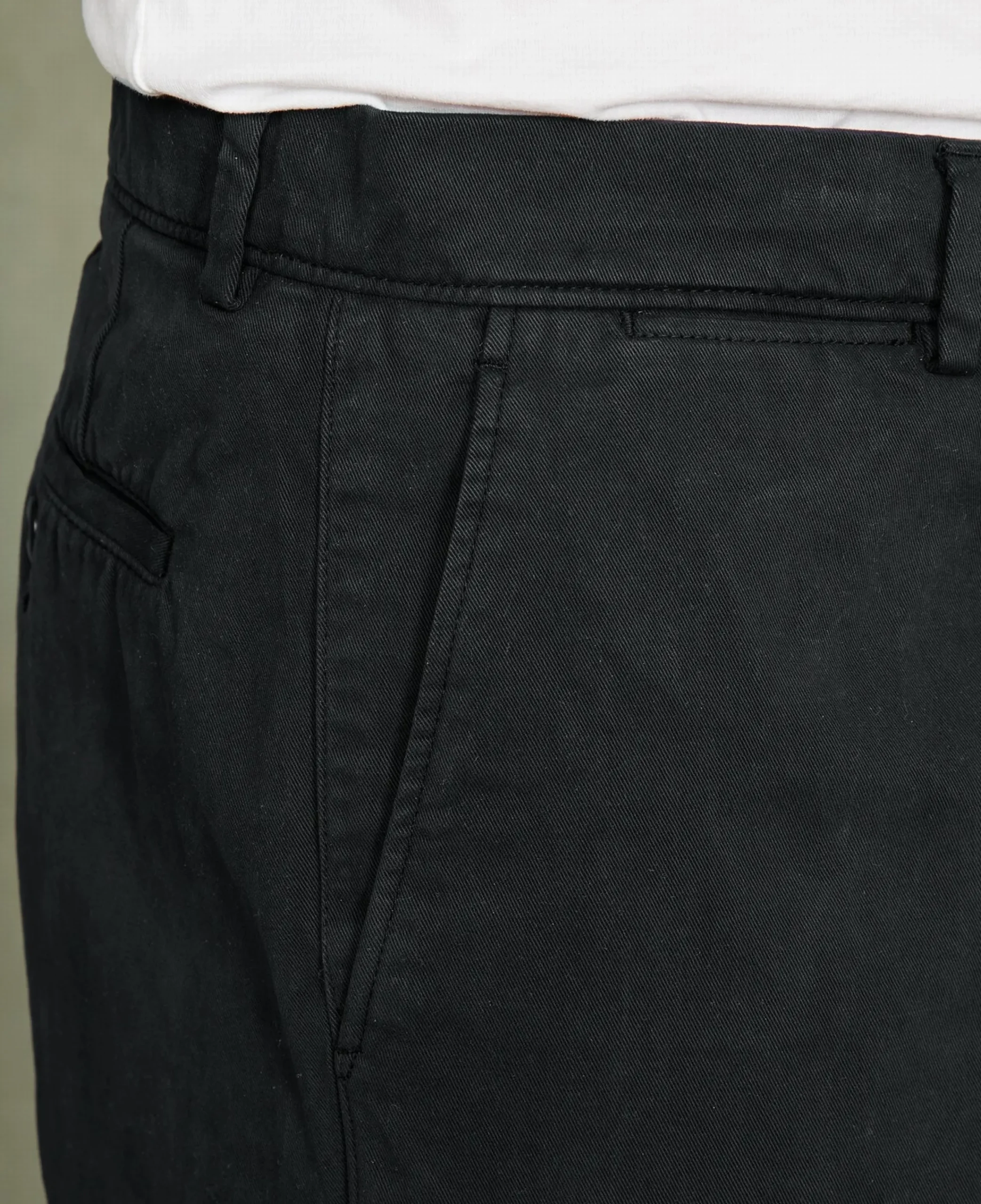 Plain front chino italian organic cotton