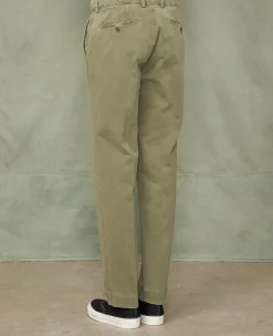 Plain front chino italian organic cotton
