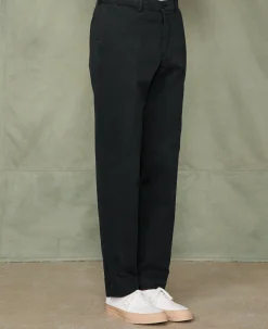 Plain front chino italian organic cotton