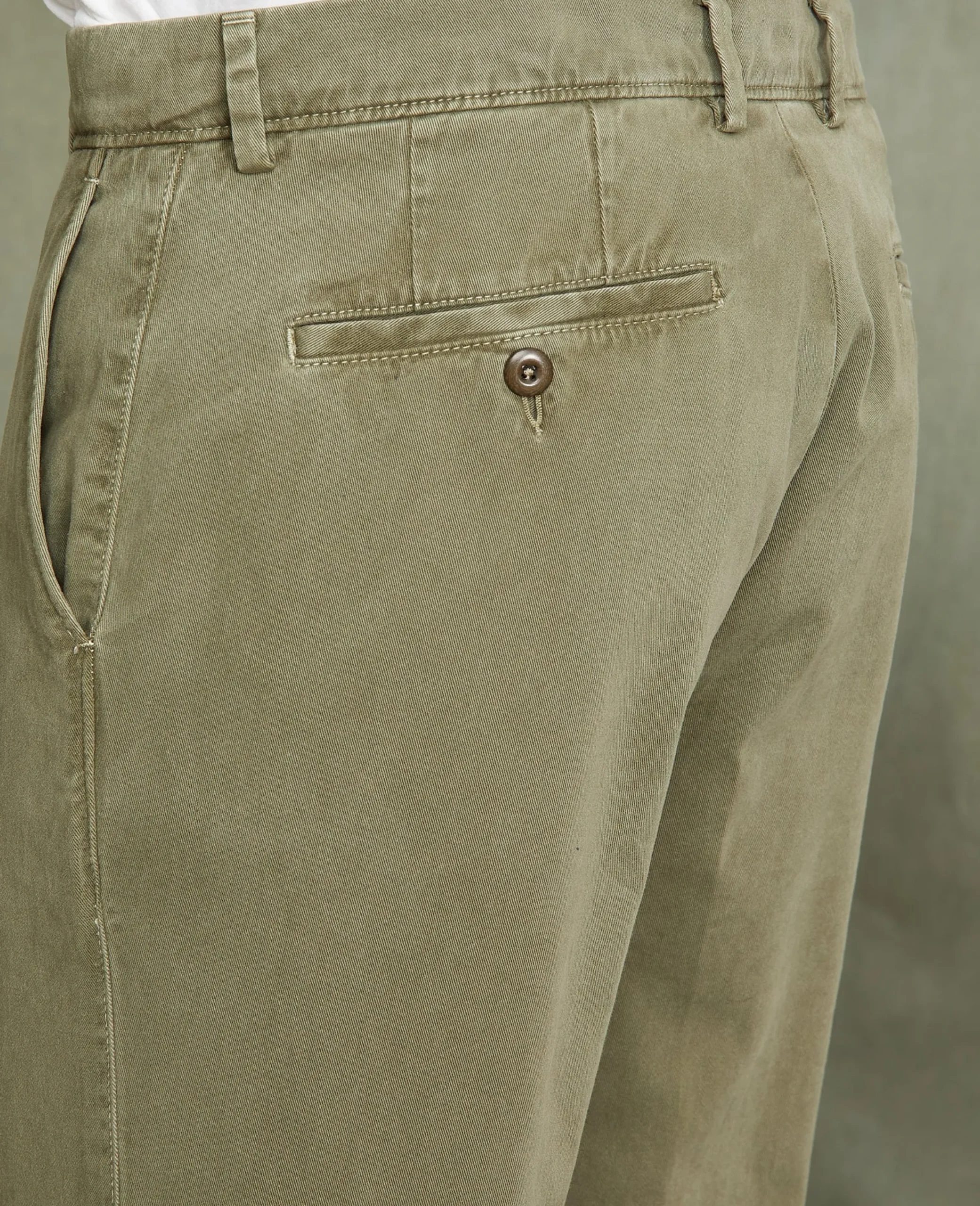 Plain front chino italian organic cotton