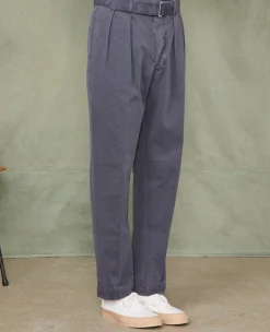 Pleated chino italian organic cotton