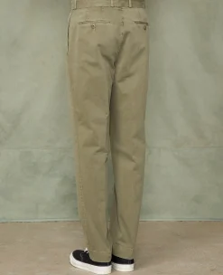 Pleated chino italian organic cotton