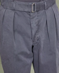 Pleated chino italian organic cotton