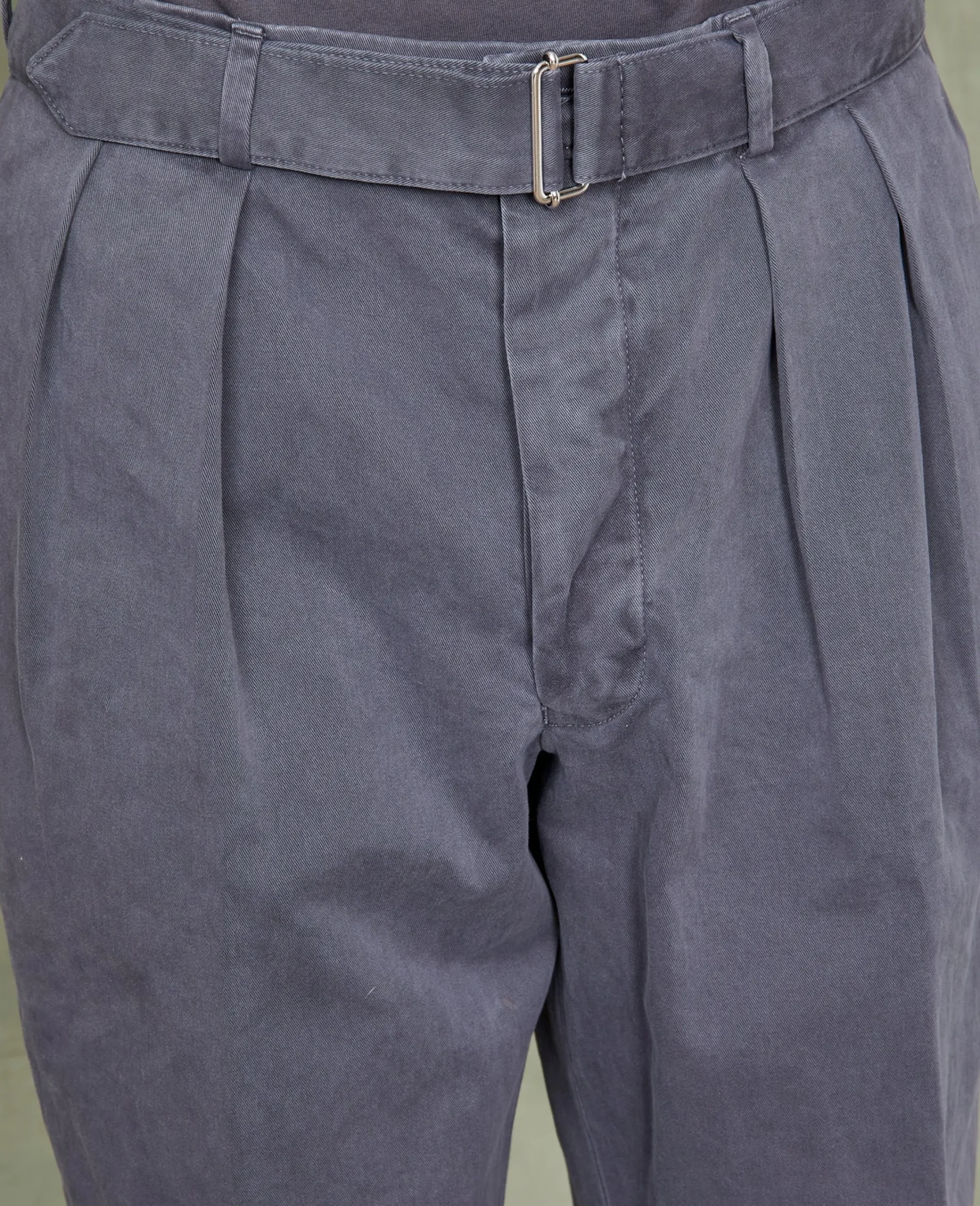 Pleated chino italian organic cotton