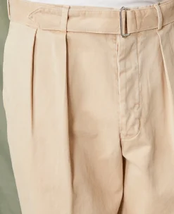Pleated chino italian organic cotton