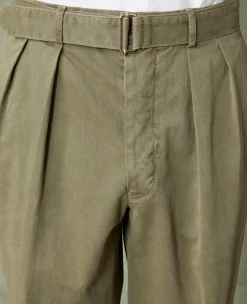 Pleated chino italian organic cotton