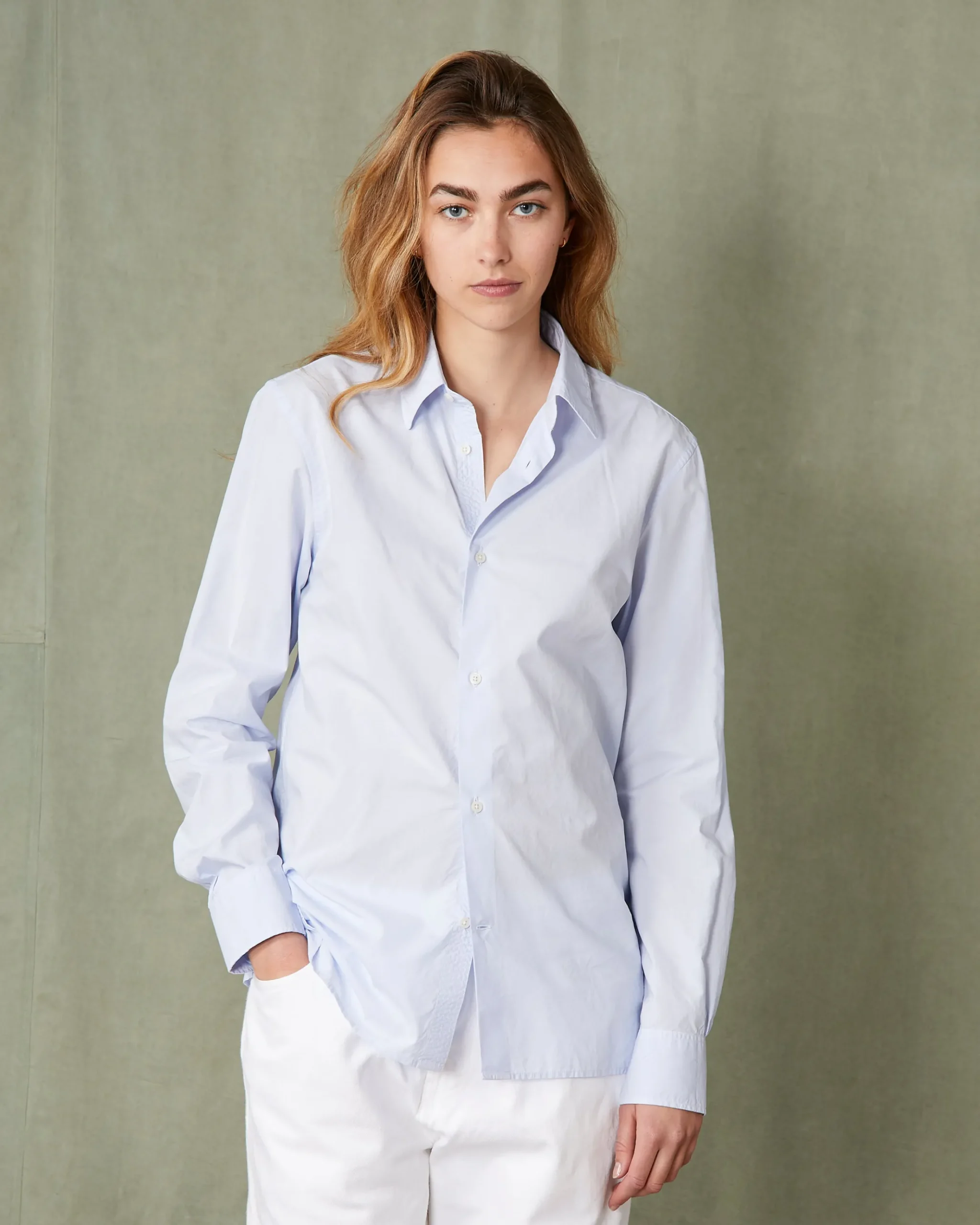 Shirt new soft collar organic cotton poplin