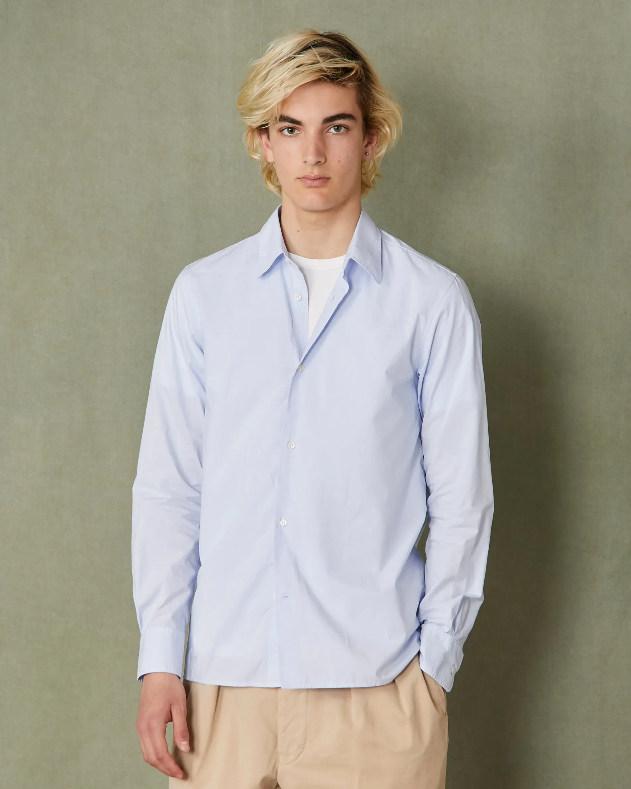 Shirt new soft collar organic cotton poplin
