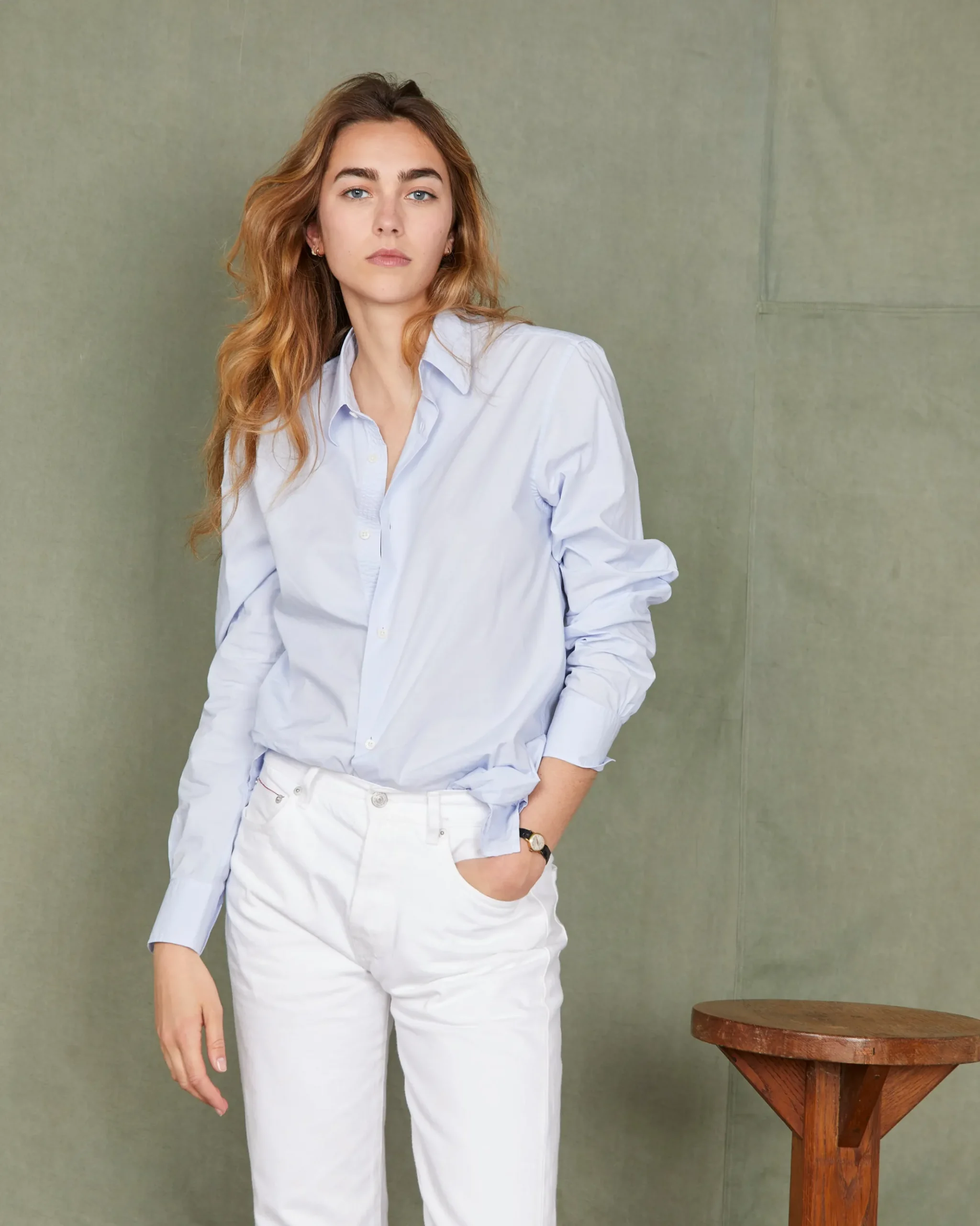 Shirt new soft collar organic cotton poplin