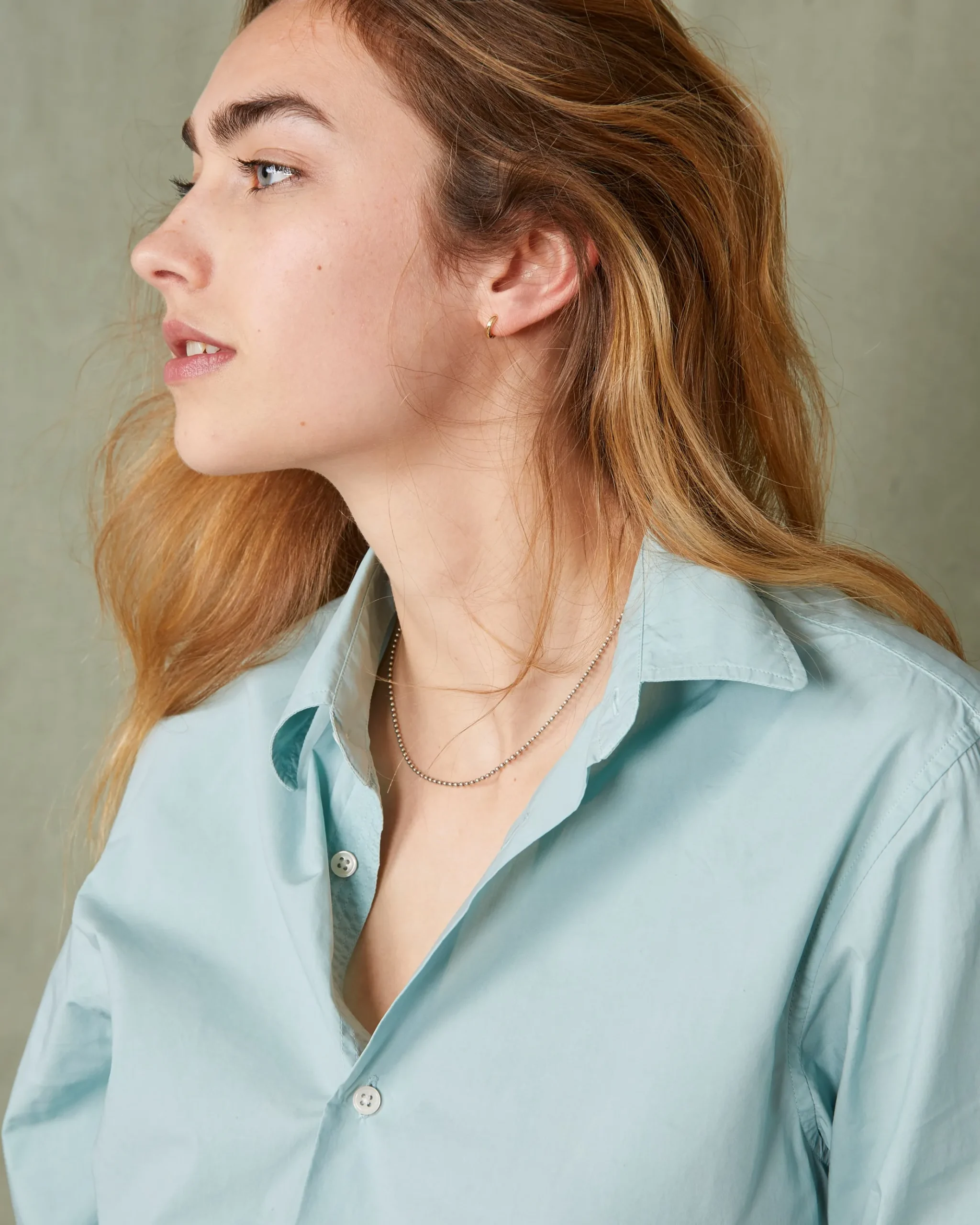 Shirt new soft collar organic cotton poplin