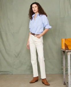 Soft collar shirt italian cotton poplin