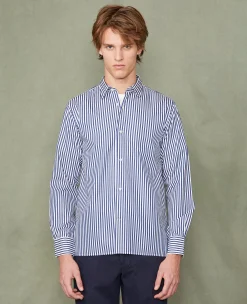 Soft collar shirt italian cotton poplin